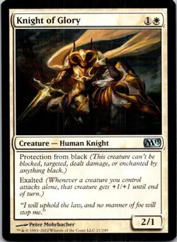 Knight Of Glory Magic The Gathering 2013 Light Play - Image 1
