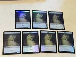 7 x mtg foil token Spirit // Blood, 002/017, Innistrad Crimson Vow, unplayed - Image 1