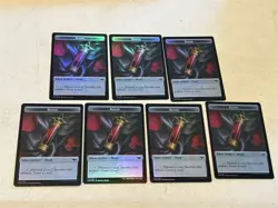 7 x mtg foil token Spirit // Blood, 002/017, Innistrad Crimson Vow, unplayed - Image 2