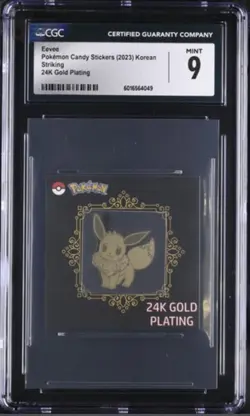 2024 Eevee 24k Gold Plated Pokemon Korean Striking Popping Candy CGC Mint 9! - Image 1