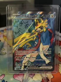 Pokemon TCG Hops Zacian EX Full Art Holo Card 176/159 Journey Together - Image 1