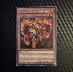 Konami Yu-Gi-Oh! Red Lotus King, Flame Crime BLTR-EN028 Holo 1st Edition - Image 1
