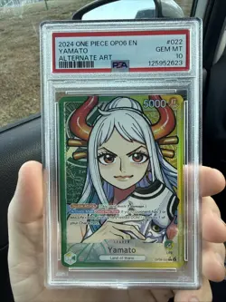 YAMATO OP06-022 PSA 10 ALT ART LEADER ONE PIECE WINGS OF THE CAPTAIN ENGLISH - Image 1