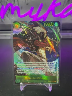 One Piece TCG English OP14-119 Dracule Mihawk Alt Art Parallel - Image 1