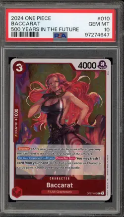 One Piece CCG Baccarat 500 Years in the Future OP07-010 PSA 10 Gem Mint - Image 1