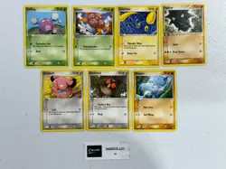 LOT OF 7 POKEMON CARDS UNSEEN FORCES GLOOM WOOPER KOFFING CHINCHOU - LP - Image 1