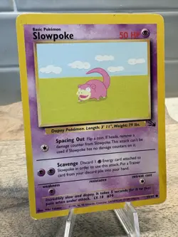 Pokemon 55/62 Slowpoke Fossil Common NM. Early Vintage Card. - Image 1