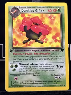Dunkles Giflor 13/82 Team Rocket 1st Edition German Pokemon Card - Image 3