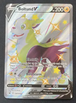 Boltund V SWSH085 Black Star Promo Ultra Rare Holo Pokemon TCG Card NM - Image 1