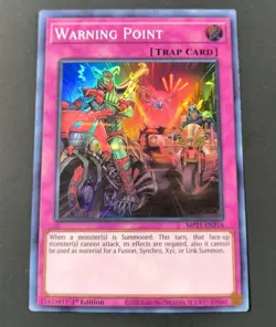 Yu-Gi-Oh! Warning Point Super Rare Holo Trap Card MP21-EN216 NM 1st Edition - Image 1