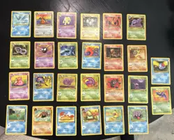 Lot Of 26 Unlimited Fossil Pokemon Cards. Non Holo W Rare, Uncommon, Common MP - Image 1