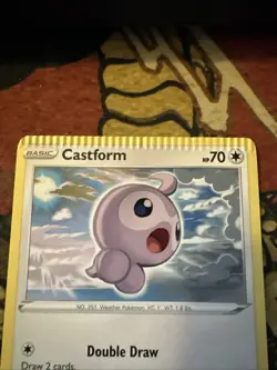 Pokemon TCG Brilliant Stars Castform Misprint Crimp Error Card - Image 2