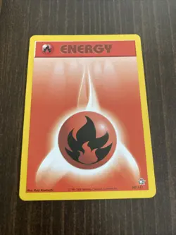 Fire Energy 107/111 Neo Genesis Rare Vintage Pokemon Card Red - Image 1