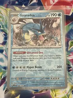 Gyarados 130/165 Reverse Holo MEWen 151 English Pokemon Card NM - Image 1