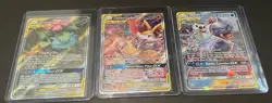 Pokemon Tag Team GX 3 Card Starter Pokemon Lot; Charizard Blastoise Venusaur NM - Image 1