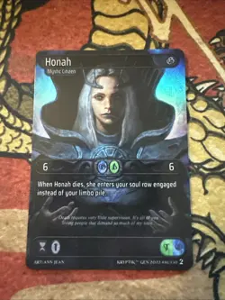 Kryptik TCG Honah Misprint Error Miscut Upside Down Back Card - Image 1