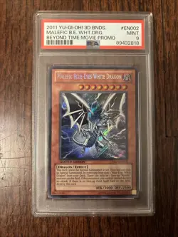 Yu-Gi-Oh! Malefic Blue-Eyes White Dragon HP Secret Rare Card Movie Promo PSA 9 - Image 1