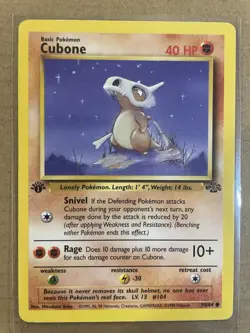 Pokemon TCG Cubone Jungle Card 50/64 1st Edition - Image 1