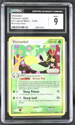 CGC 9 Victreebel 2006 EX Legend Maker 13/92 Reverse Holo Stamped Pokemon Card - Image 1