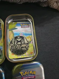 5 POKEMON Mini Tin*Empty No Cards Has Stickers Or Insert And A Coin In Each Tin - Image 2