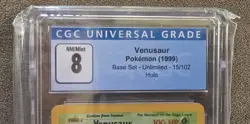 Venasaur CGC Holo Nm/M 8 Base Set Unlimited 15/102 Pokemon Card WOTC - Image 2