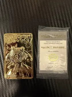 Poliwhirl Pokemon 23K Gold Plated Trading Card 1999 Burger King Limited Edition - Image 1