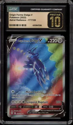 Pokemon Origin Forme Dialga V Astral Radiance Full Alt Art #177 CGC 10 Pristine - Image 1