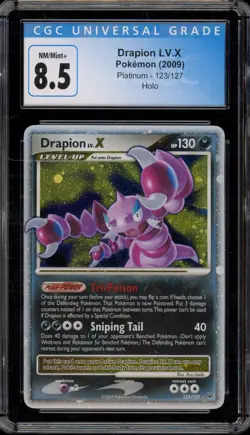 Pokemon Drapion Lv.X Platinum Holo Ultra Rare #123 CGC 8.5 - Image 1