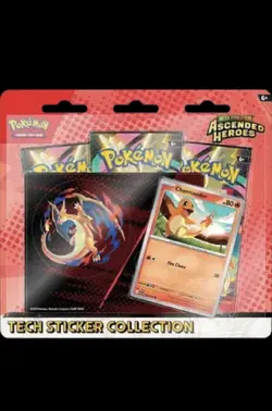 Pokemon Ascended Heroes Tech Sticker Collection Set GASTLY & CHARMANDER(2) - Image 3