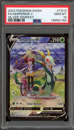 Pokemon Serperior V Silver Tempest Trainer Gallery Full Art #TG13 PSA 10 - Image 1