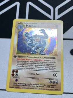 Pokemon TCG Machamp Holo Rare 1st Edition Shadowless Base Set - Image 2