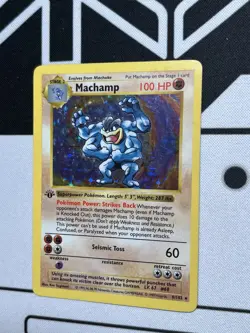 Pokemon TCG Machamp Holo Rare 1st Edition Shadowless Base Set - Image 3