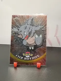 2000 TOPPS Chrome Pokemon Rhydon #112 Animation Series 2 - Image 1
