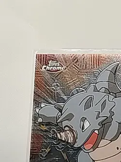 2000 TOPPS Chrome Pokemon Rhydon #112 Animation Series 2 - Image 3