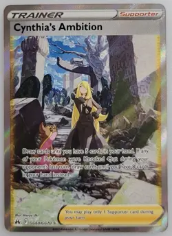 Cynthia's Ambition GG60/GG70 Pokemon Crown Zenith: Galarian Gallery Holo NM - Image 1