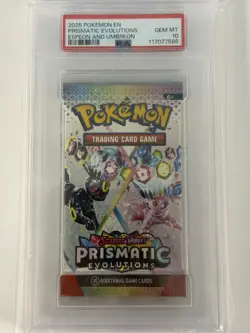 PSA 10 Gem MT Prismatic Evolutions Espeon & Umbreon Pokemon Graded Booster Pack - Image 5