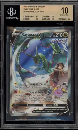 Pokemon Rayquaza V Silver Tempest Full Alt Art #194 BGS 10 Pristine - Image 1