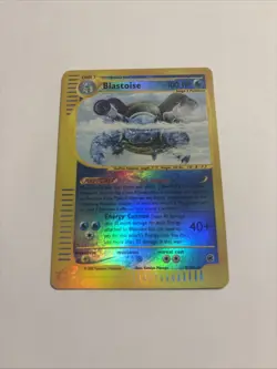 2002 POKEMON EXPEDITION SET #4/165 BLASTOISE REVERSE HOLO RARE - Image 1