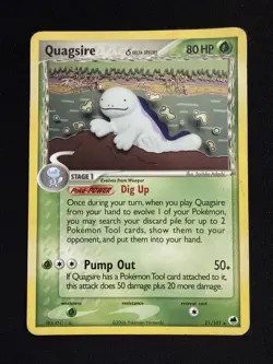 Quagsire #21/101 - Pokemon TCG - EX Dragon Frontiers - Rare - LP - Image 1