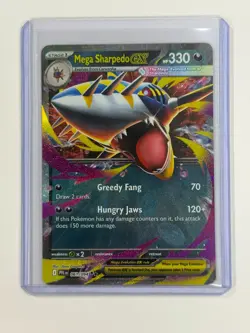 MEGA SHARPEDO EX 061/094 DOUBLE RARE HOLO POKEMON PHANTASMAL FLAMES - Image 1