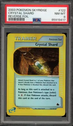 Pokemon Crystal Shard Skyridge Reverse Holo #122 PSA 8 - Image 1