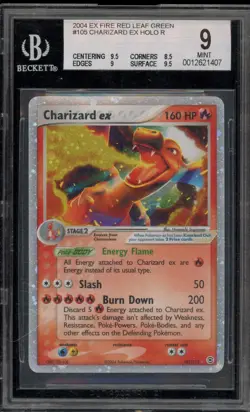 Pokemon Charizard ex EX Fire Red & Leaf Green Holo Ultra Rare #105 BGS 9 Mint - Image 1