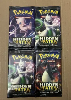 Pokemon Hidden Fates Sealed Booster Pack Lot Of 4! - Image 1
