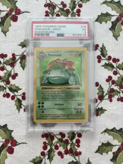 1999 Pokemon Game #15 Venusaur-Holo Shadowless PSA 5 - Image 1