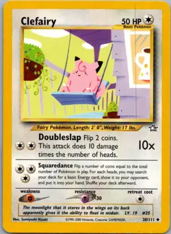 Clefairy 30/111 Uncommon Neo Genesis Pokemon Moderately Played - Image 1