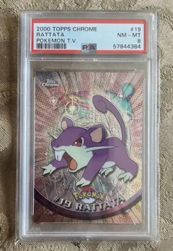 Pokemon - TCG - Topps Chrome #19 Rattata - Holo Foil - PSA 8 - Image 1