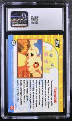CGC 8.5 Topps Pikachu's Vacation Teamwork #54 RAINBOW FOIL Pokemon - POP 1 - Image 2