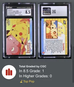 CGC 8.5 Topps Pikachu's Vacation Teamwork #54 RAINBOW FOIL Pokemon - POP 1 - Image 3