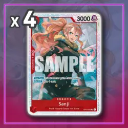 Sanji OP10-005 Super Rare Royal Blood ONE PIECE TCG x4 - Image 1