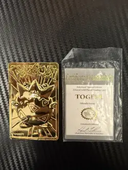 Togepi Pokemon 23K Gold Plated Trading Card 1999 Burger King Limited Edition WC - Image 1